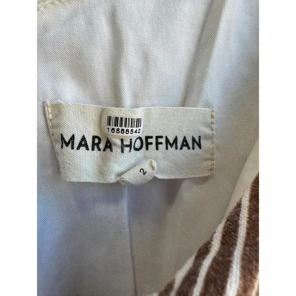 Mara Hoffman Brown Geometric Enya Dress Size 2 - Picture 4 of 6